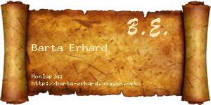 Barta Erhard névjegykártya