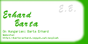 erhard barta business card